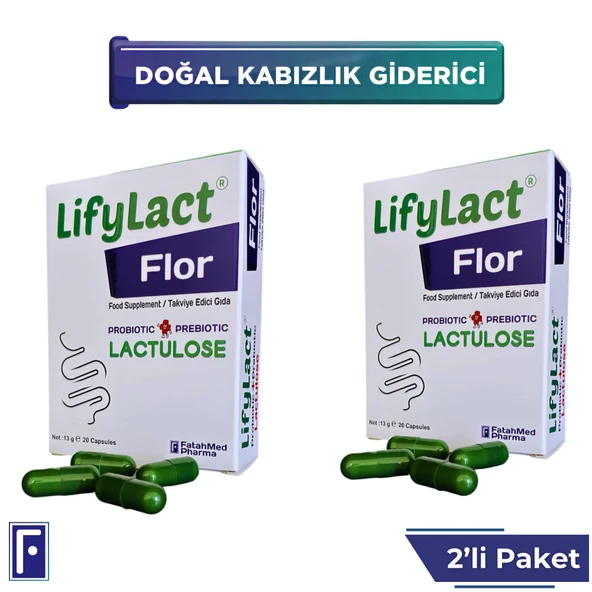 Flor Probiyotik Kapsül , Prebiyotik , Laktuloz, 2'li Avantaj Paketi ürün görseli 1