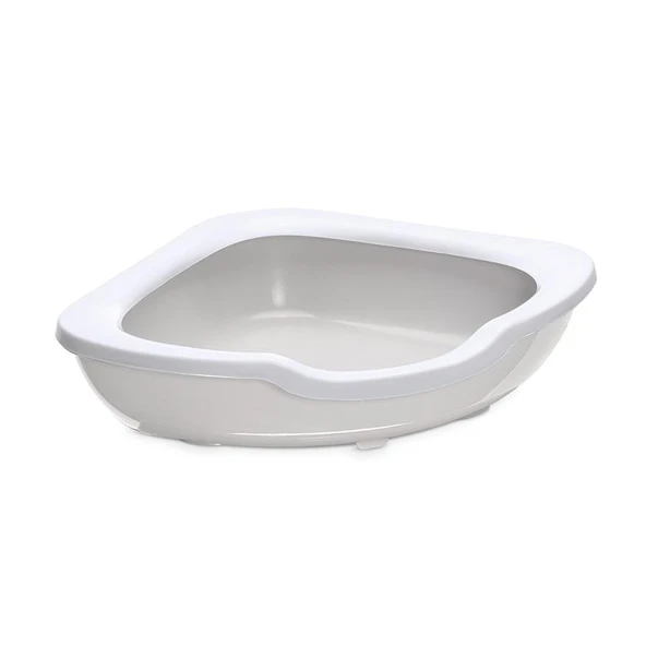Imac Fred Açık Köşe Kedi Tuvaleti Bej/beyaz 51x51x15,5cm ürün görseli 1