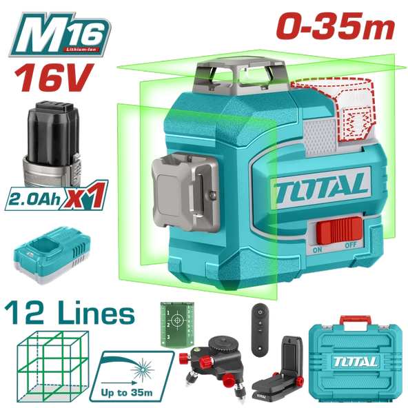 TOTAL LI-ION AKÜLÜ LAZER HİZALAMA TLL301201E ürün görseli 1