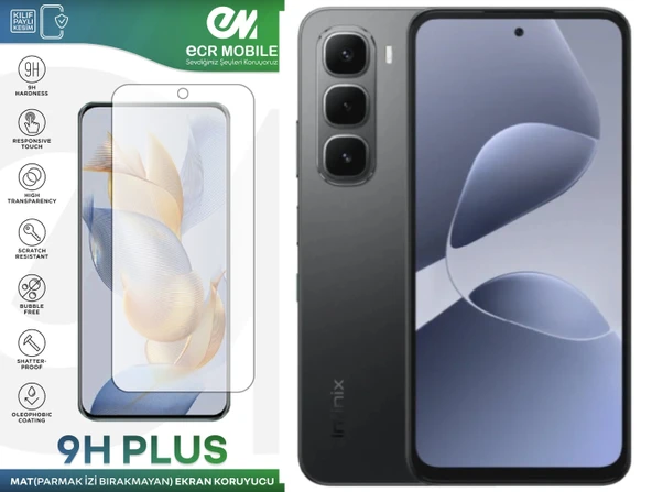 Infinix Hot 60i 4G ile Uyumlu Mat 9H Nano Ekran Koruyucu Parmak İzi Bırakmaz ürün görseli 1