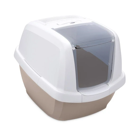 Imac Maddy Kapalı Kedi Tuvaleti Bej/beyaz 65x47,5x47,5cm ürün görseli 1