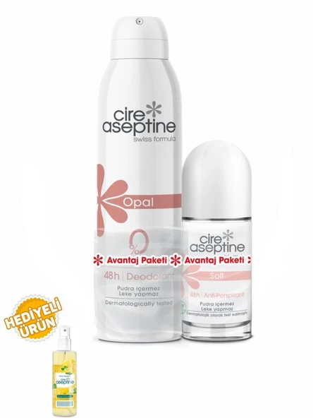 Cire Aseptine Opal Deodorant 150Ml+Soft Rollon 60Ml Avantaj Paketi ürün görseli 1
