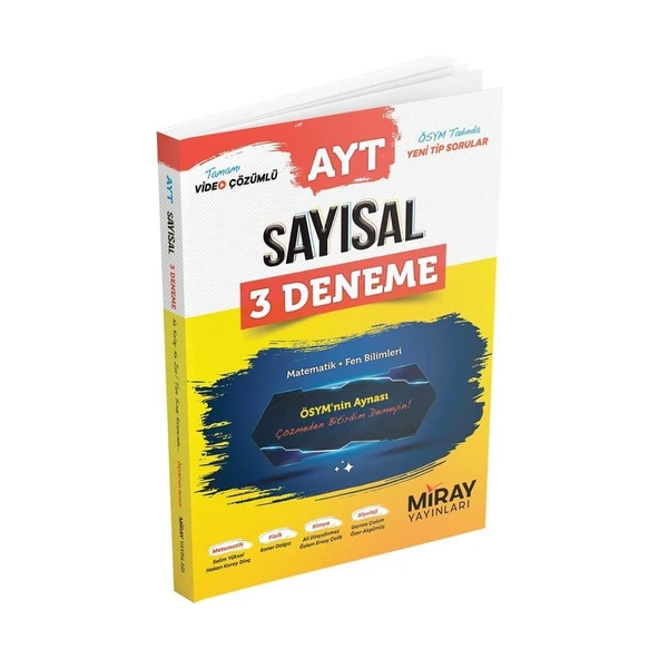 Miray Ayt Sayısal 3 Deneme Matematik-Fen Bilimleri ürün görseli 1
