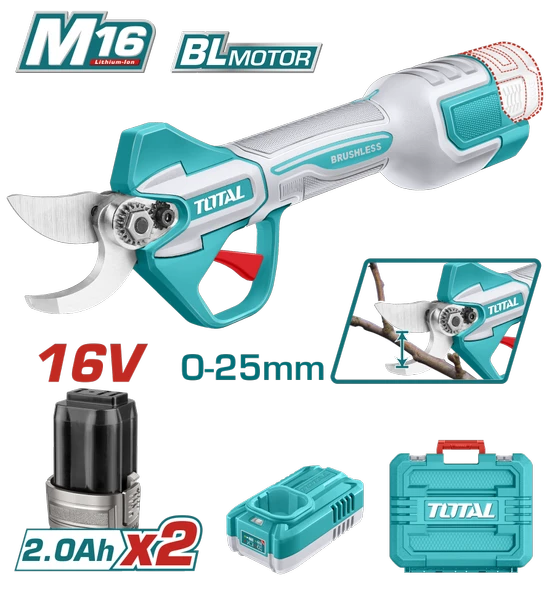 TOTAL LI-ION AKÜLÜ 16V BUDAMA MAKASI TSSLI162582E ürün görseli 1