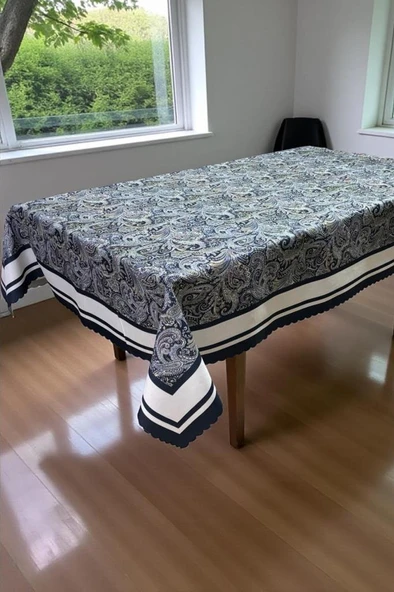 Nevra Dertsiz Masa Örtüsü 150x260 cm Lacivert ürün görseli 1