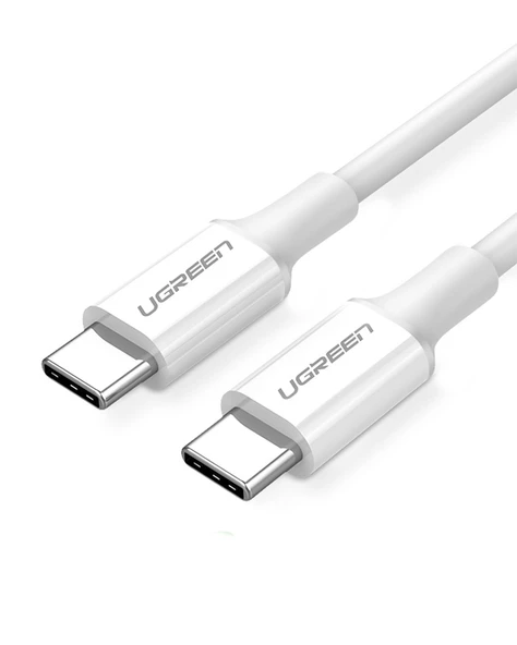 UGREEN USB-C 60W 3A QC PD Hızlı Şarj Kablosu, 1 m, Beyaz, 60518 ürün görseli 1