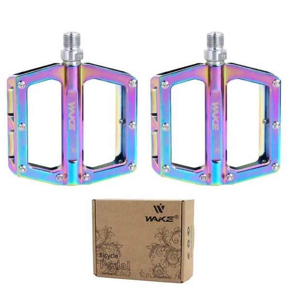 WAKE ALUMİNYUM RULMANLI OILSLICK PLATFORM PEDAL 135*110*55mm ürün görseli 1