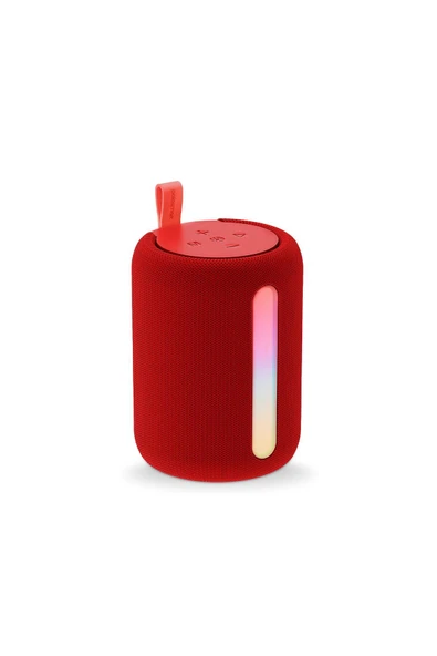Polosmart PBS228 Işıklı Taşınabilir Kablosuz Bluetooth Speaker Hoparlör 1200 mAh Kırmızı ürün görseli 1