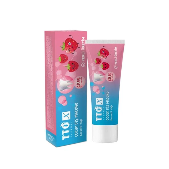 TTO X Çocuk Çilek Diş Macunu 50ml ürün görseli 1