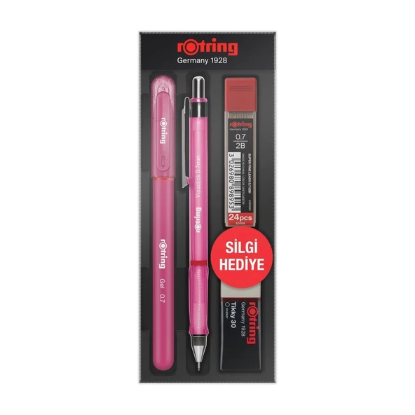 Rotring Visuclick + Jel Okul Seti 0.7 mm Pembe ürün görseli 1
