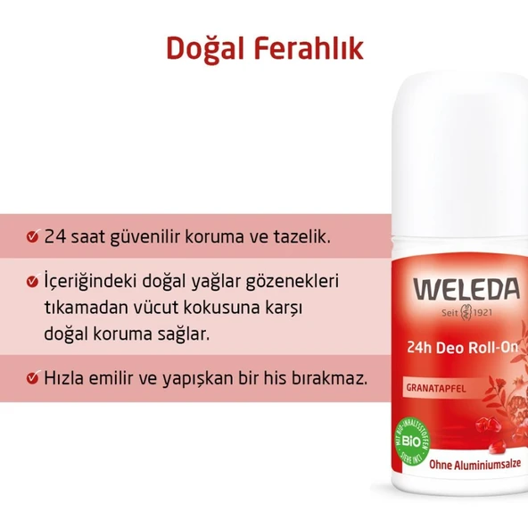 Weleda Nar Özlü Doğal Roll-On Deodorant 50ml - Resim 2