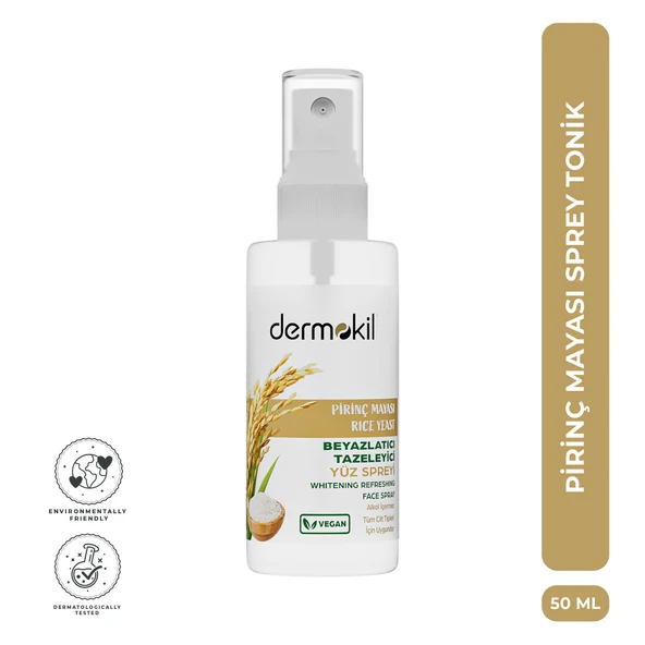 Dermokil Pirinç Mayası Beyazlatıcı Canlandırıcı Yüz Sprey 50 ml ürün görseli 1