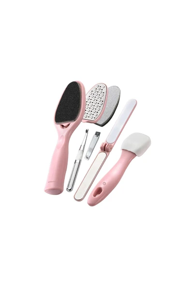 Polosmart PSC52 Topuk Tırnak Törpülü Tırnak Makaslı Pedikürlü Ayak Bakım Seti Pembe ürün görseli 1
