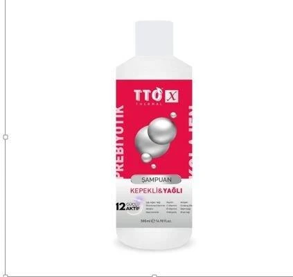 TTO X Kolajen ve Prebiyotik Kepekli & Yağlı Saçlar Şampuan 500ml ürün görseli 1