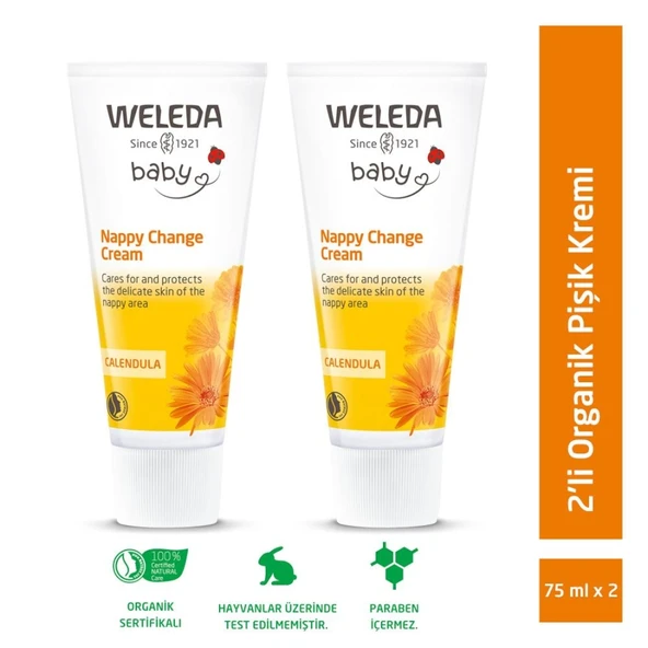 Weleda Baby Calendula Organik Pişik Kremi 2 x 75ml ürün görseli 1