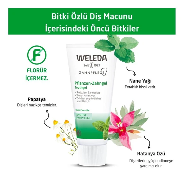 Weleda Bitki Özlü Organik Diş Macunu 75ml - Resim 3