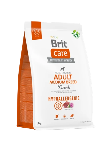Brit Care Orta Irk Yetişkin Köpekler İçin, Tek Proteinli, Hipoalerjenik, Kuzu Etli Kuru Mama 3 kg ürün görseli 1