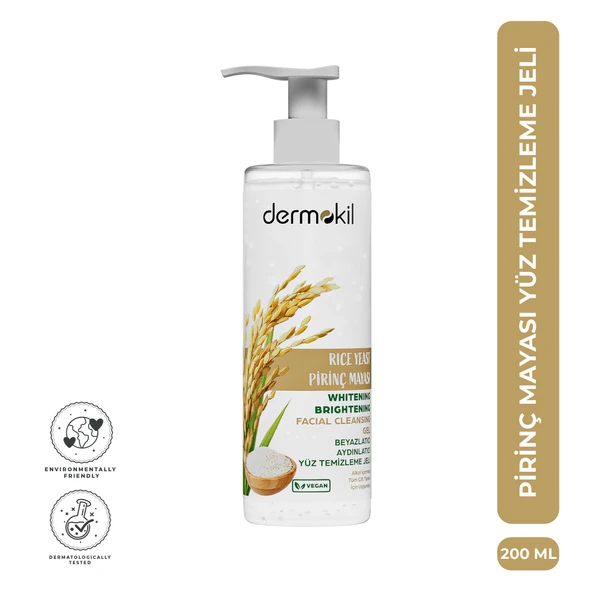 Dermokil Pirinç Mayası Yüz Temizleme Jeli 200 ml ürün görseli 1