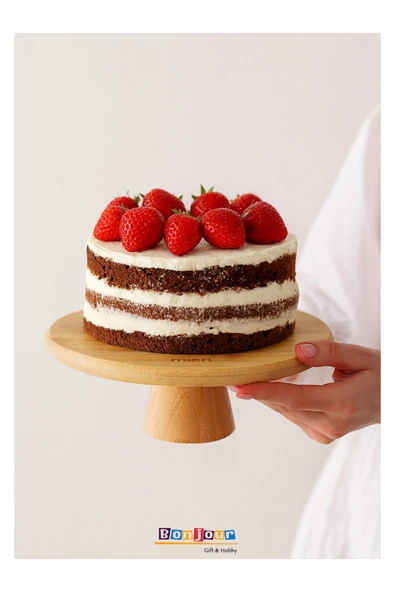 Bonjour Gift & Hobby Mien 25 Cm Ayaklı Pasta Sunumluğu Dekoratif Tabak ürün görseli 1