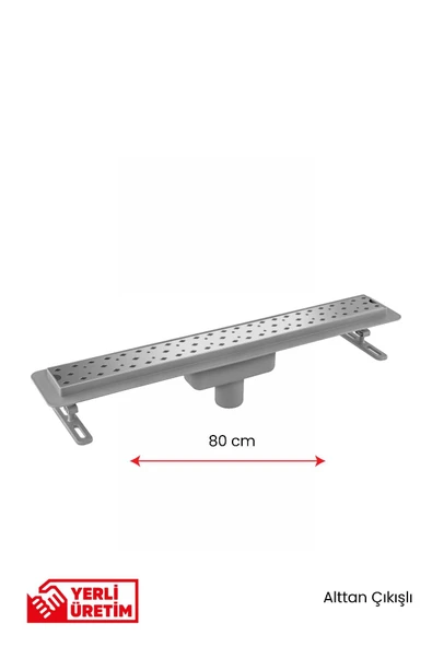Gama Seramik Uyumlu Alttan Çıkışlı Lineer Süzgeç Duş Kanalı 80 cm ürün görseli 1