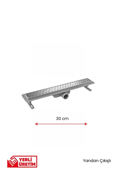 Gama Seramik Uyumlu Yandan Çıkışlı Lineer Süzgeç Duş Kanalı 30 cm ürün görseli 1