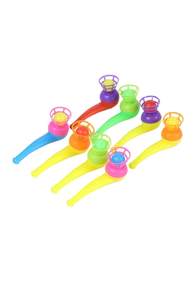 Toyaş 20 Adet Oyuncak Saksafon Popit Pipet Top Üfleme Oyunu Hediyelik Parti Eğlencesi ürün görseli 1