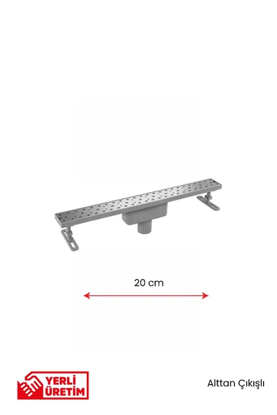 Gama Alttan Çıkışlı Lineer Süzgeç Duş Kanalı Banyo Gideri 20 cm ürün görseli 1