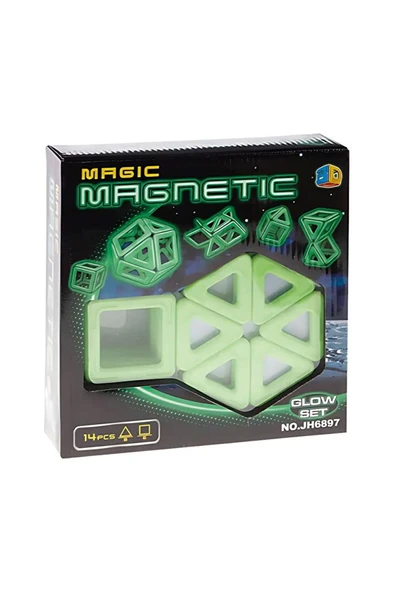 Toyaş Magic Magnetic 14 Parça Karanlıkta Parlayan Mıknatıslı Şekiller ürün görseli 1