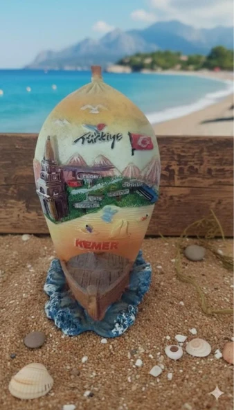 Kemer Temalı Yelkenli Gemi Biblo – Dekoratif Deniz Temalı Masa Üstü Süs, Ev ve Ofis Dekoru (12,5 cm) ürün görseli 1