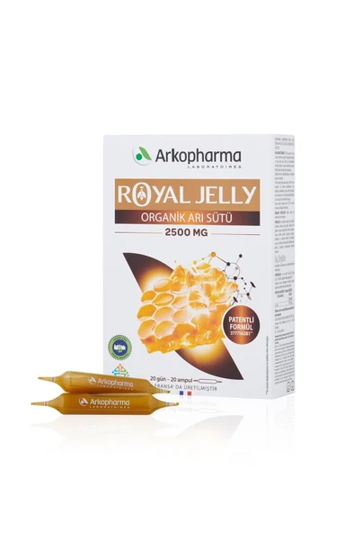 Arkopharma Royal Jelly Organik Arı Sütü 2500 mg 20 Ampul ürün görseli 1