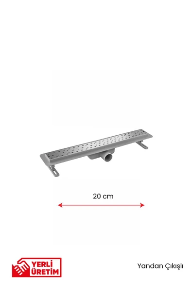 Gama Seramik Uyumlu Yandan Çıkışlı Lineer Süzgeç Duş Kanalı 20 cm ürün görseli 1