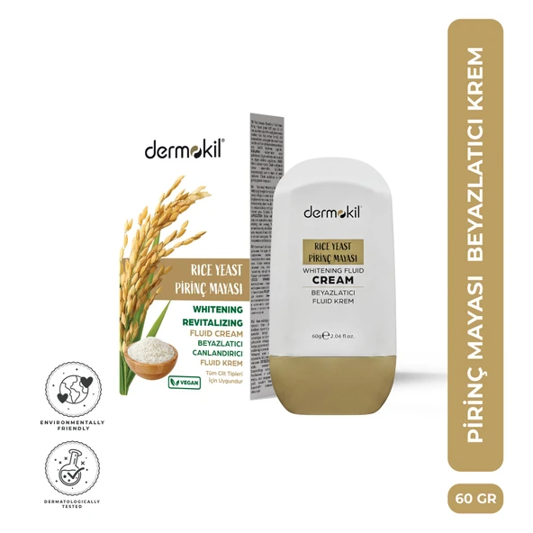 Dermokil Pirinç Mayası Beyazlatıcı Fluid Krem 30 SPF 60 g ürün görseli 1