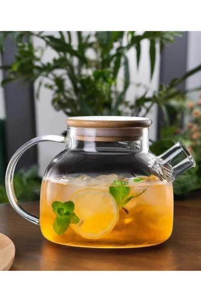 RaleHome Isıya Dayanıklı ve Bambu Kapaklı Bitki Çayı Demliği ürün görseli 1