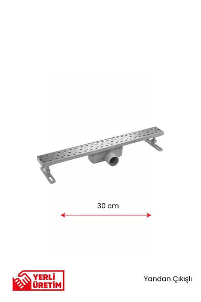 Gama Yandan Çıkışlı Lineer Süzgeç Duş Kanalı Banyo Gideri 30 cm ürün görseli 1