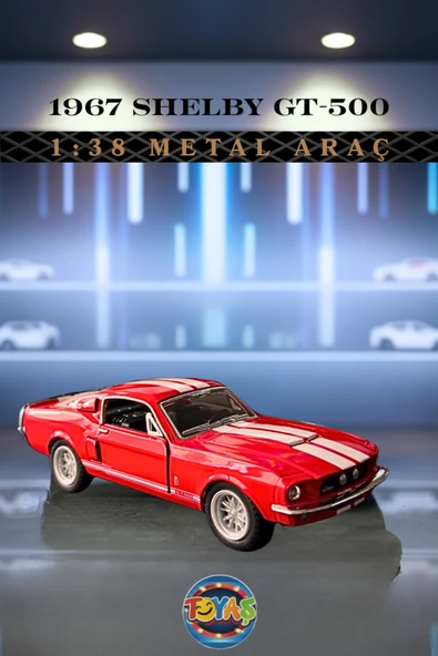 Toyaş Metal 1:38 1967 Shelby GT500 Çek Bırak Açılır Kapı Araba Lisanslı ürün görseli 1