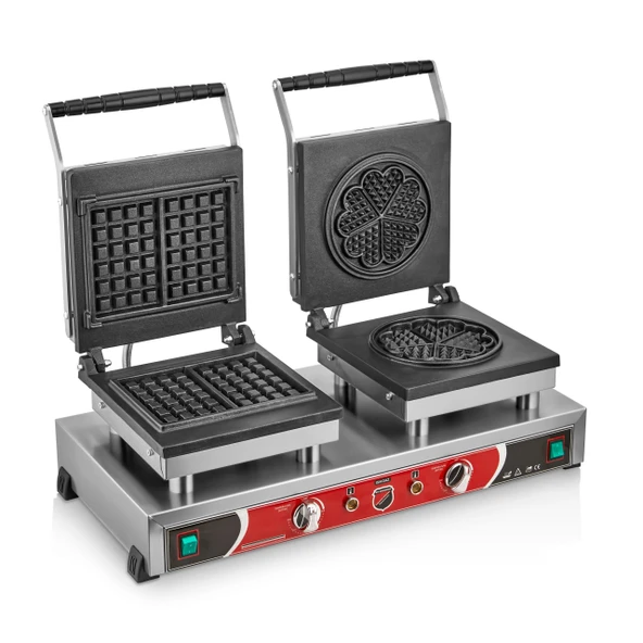 Işıkgaz Çiçek ve Kare Desenli Waffle Makinesi ürün görseli 1