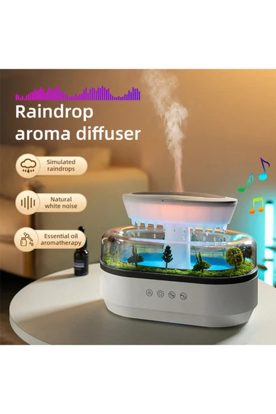 LUXE AKSESUAR Mini LED Işıklı Buhar Makinesi Aroma Difüzör Hava Nemlendirici – Ferahlık, Işık ve Müzik Bir Arada! ürün görseli 1