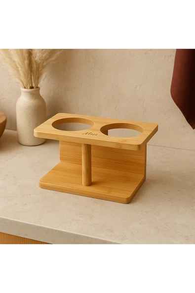 Bonjour Gift & Hobby Bambu Stand Tezgah Üstü Yağlık Organizeri Yağdanlık Standı SADECE STAND ürün görseli 1