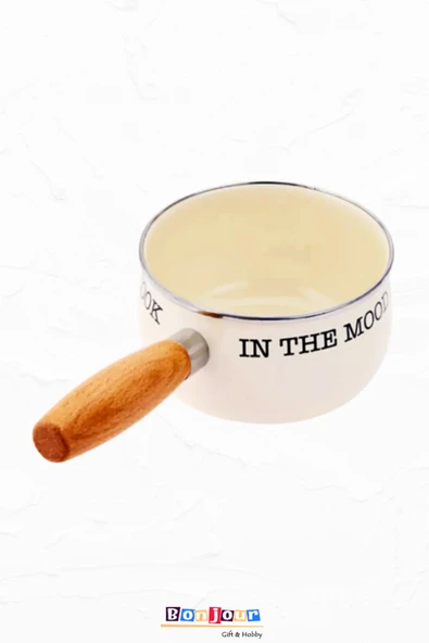 Bonjour Gift & Hobby Emaye Sos Tavası - Krem - 14 cm ürün görseli 1