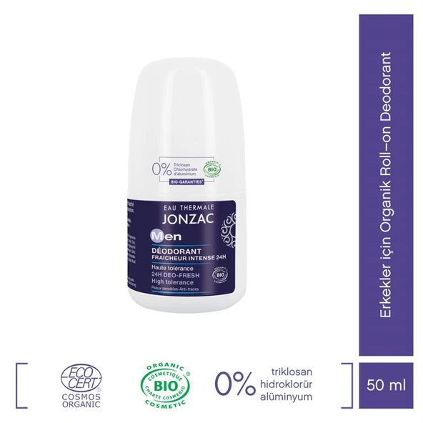 Eau Thermale Jonzac Erkekler için Organik Roll–on Deodorant 50ml ürün görseli 1
