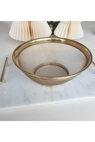 Gold Paslanmaz Çelik Makarna-pilav Süzgeci 22 Cm ürün görseli 1
