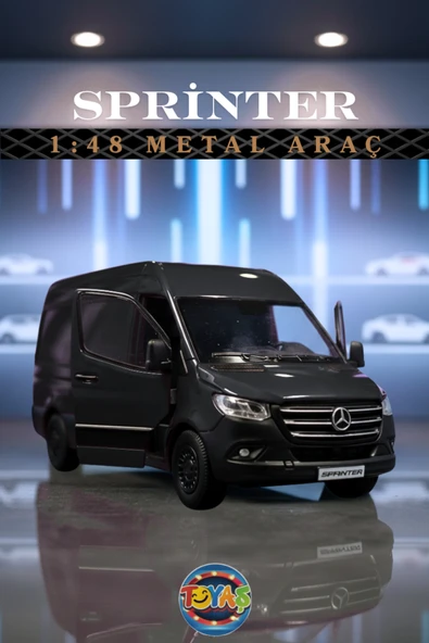 Toyaş Metal 1:48 Mercedes Sprinter Çek Bırak Araba Lisanslı ürün görseli 1