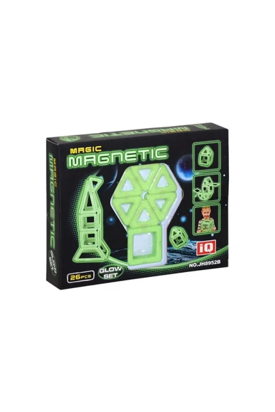 Toyaş Magic Magnetic 26 Parça Sihirli Karanlıkta Parlayan Manyetik Mini Şekiller ürün görseli 1