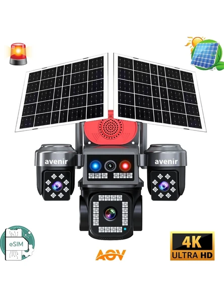 Avenir AV-S445 E-Sim 4 Kameralı Aov Güneş Enerjili Kamera ürün görseli 1