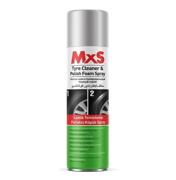 MxS Lastik Temizleme ve Parlatıcı Köpük Sprey 500 ml ürün görseli 1