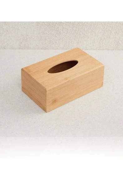 NESS AVM KAĞIT MENDİL KUTUSU BAMBU 22X12X8 CM AHŞAP PEÇETELİK MASA ÜSTÜ PEÇETELİK KALİTELİ ürün görseli 1