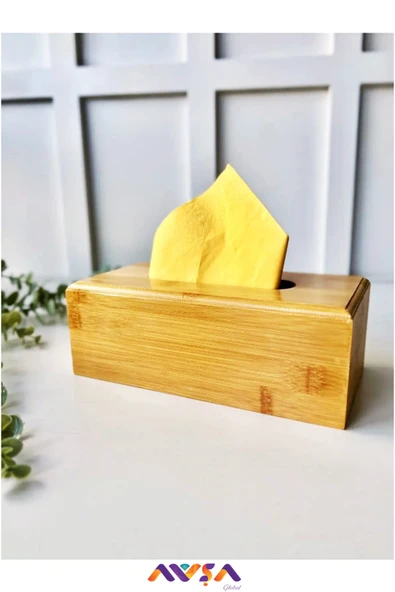 AVŞA Global Natural Bambu Pinterest Stil Peçetelik - Resim 2