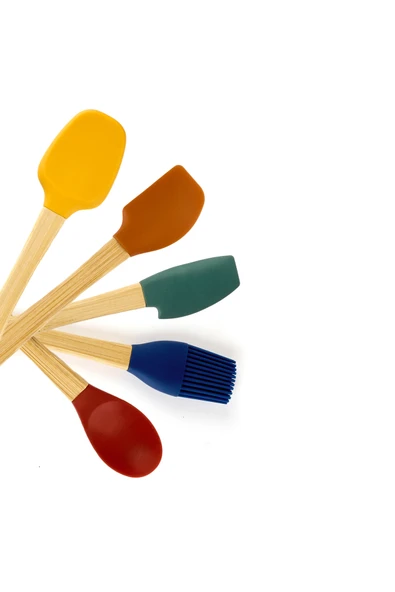 MİEN Bambu Sap 5'li Silikon Spatula Seti (BEST QUALİTY) - Renkli - 21 Cm ürün görseli 1