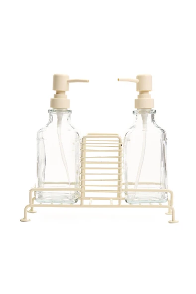 MİEN Mien Standlı Sıvı Sabunluk - Bej / Şeffaf - 500 ml ürün görseli 1