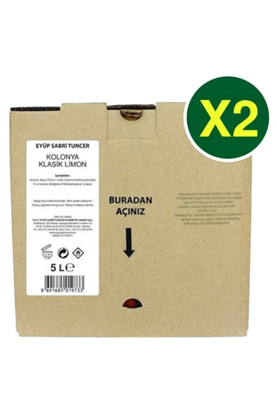 Eyüp Sabri Tuncer Klasik Limon Kolonyası 5 Lt (Dökme Paket) x 2 ürün görseli 1